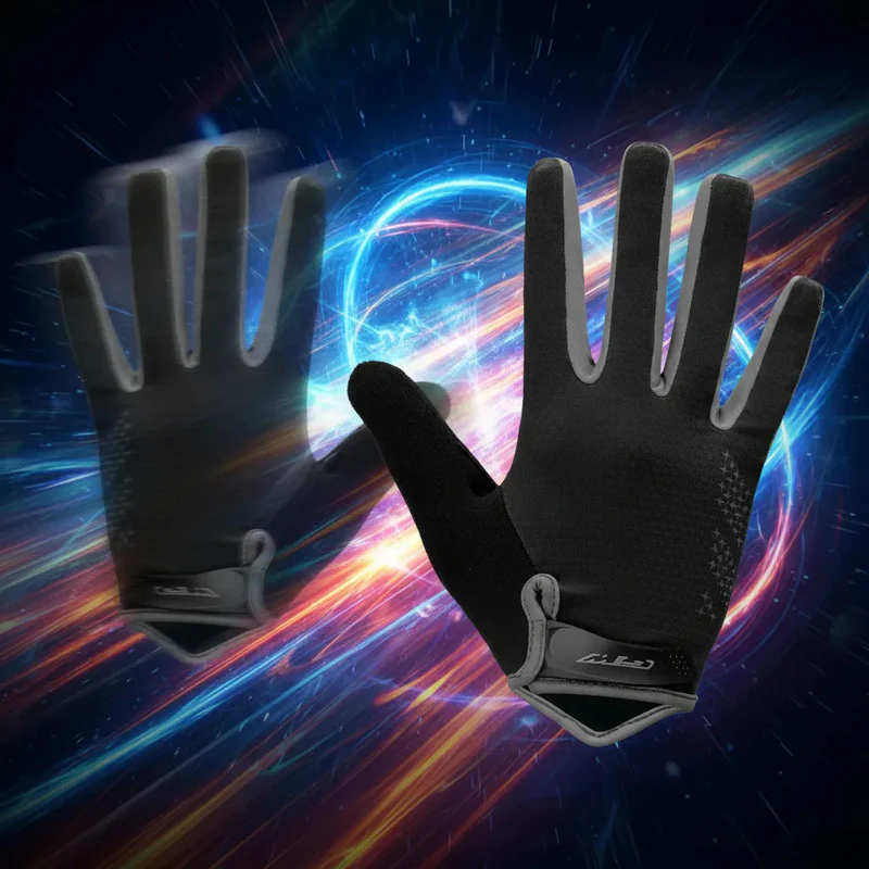 Guantes De Ciclismo Mtb Ruta Dedo Largo Gw Shell Gel Negro-gris L - Imagen 6
