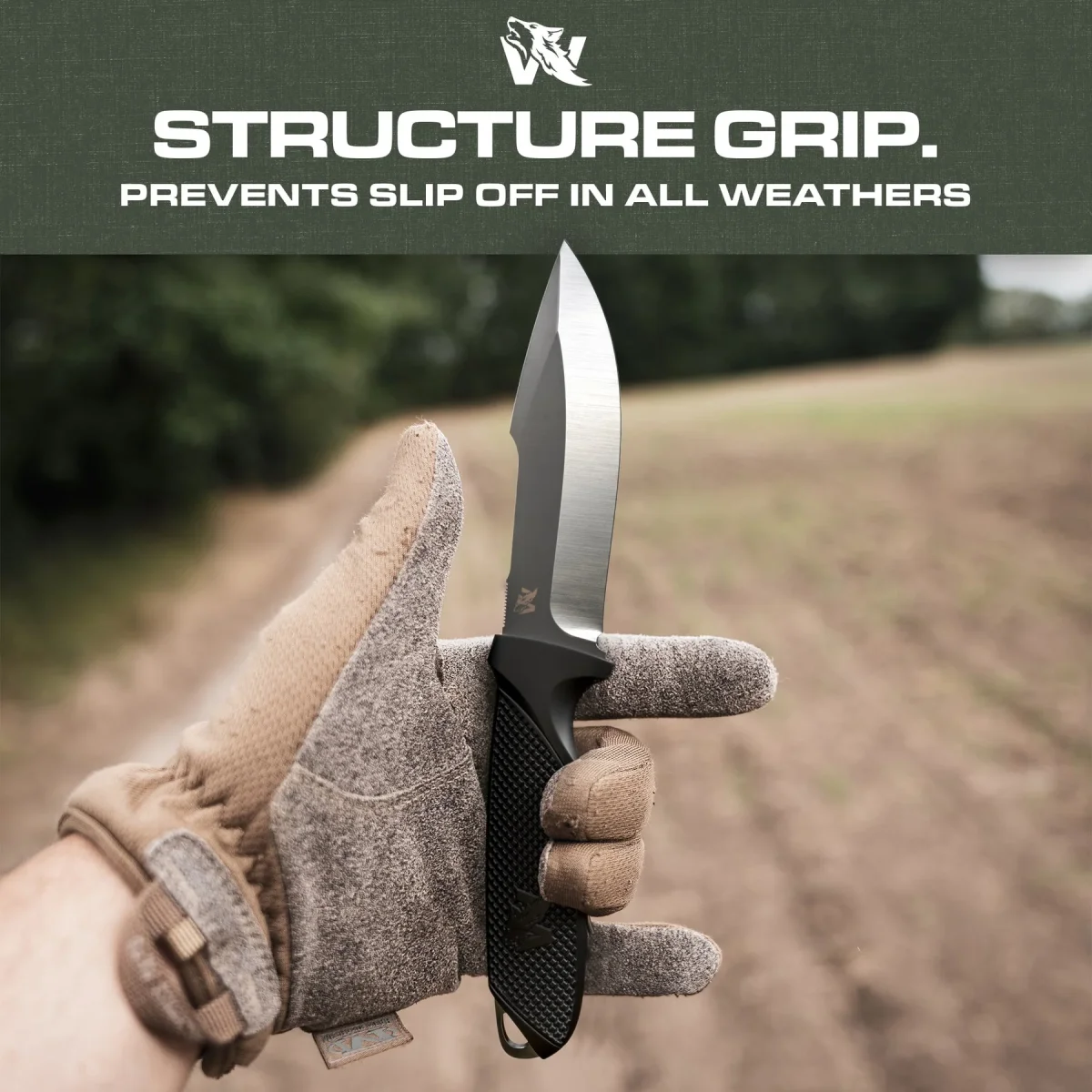 Cuchillo Montañista Odenwolf Wolf-I Survival Knife Hoja Completa 12cm - Imagen 9