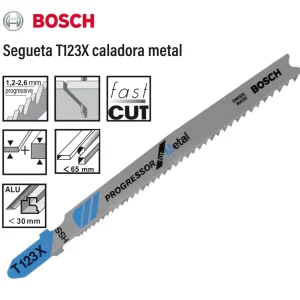 Segueta para caladora T123X corte de metal Bosch
